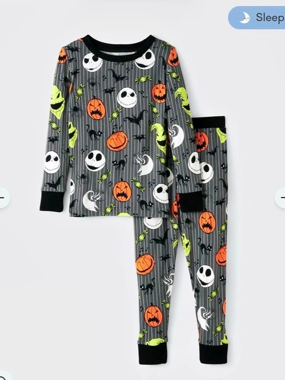 Little Sleepies Disney The Nightmare Before Christmas Two-Piece Pajama Set